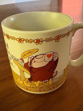 Walt Lee cartoon Sherman on the Mount American Greetings stoneware coffee mug